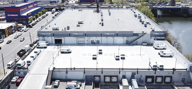 Aerial view of the distribution center in the Bronx, NY