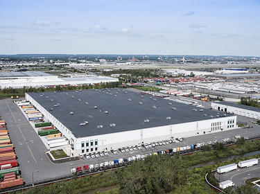 Aerial view of distribution center in Elizabeth, New Jersey