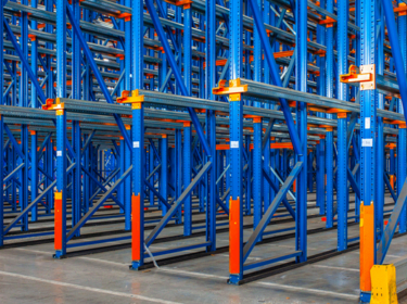 Empty warehouse racking